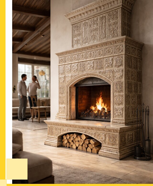 Купить изразцовый камин в Симферополе от 259675 р. | ЭриданСим