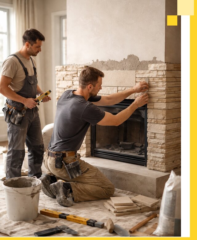 Установка и монтаж каминов для загородного дома в Симферополе