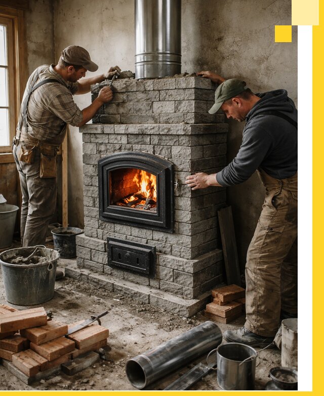 Производство, поставка и монтаж дровяных печей в Симферополе