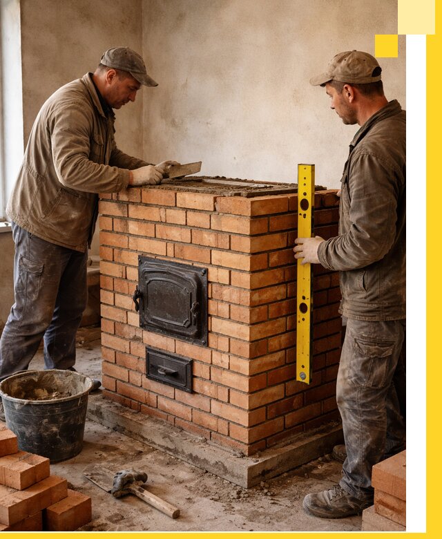 Отопительные печи под ключ в Симферополе, установка и сборка