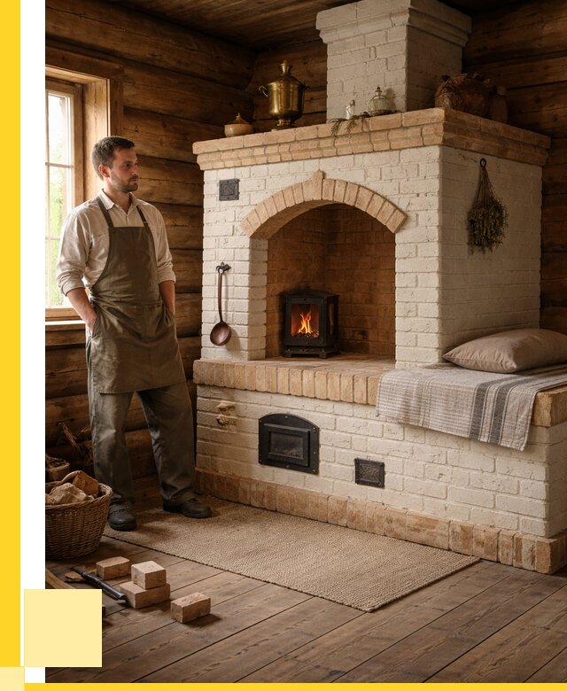 Русские печи с лежанкой под ключ в Симферополе от 155805 р. ЭриданСим