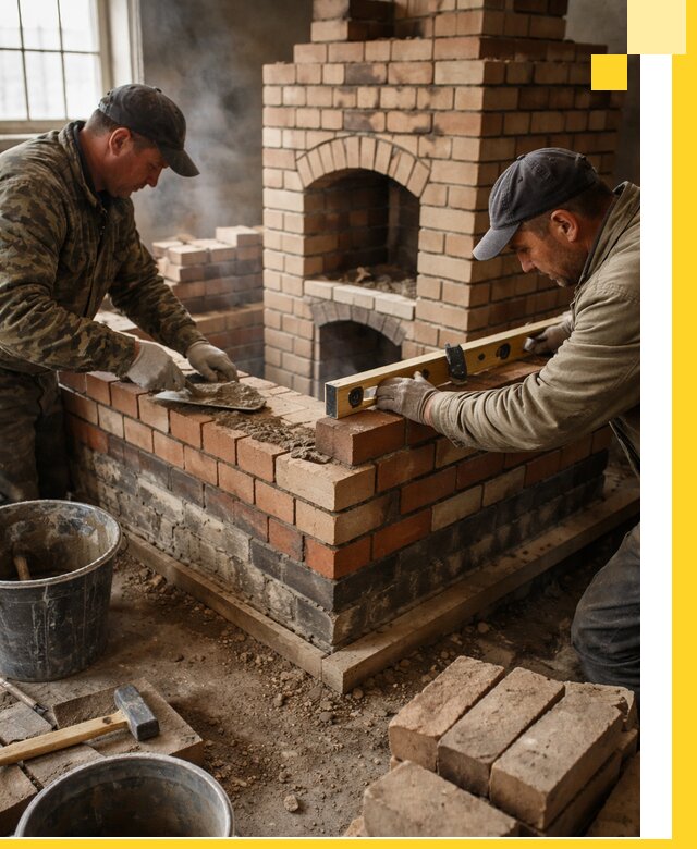 Изготовление и монтаж печей и каминов из кирпича в Симферополе