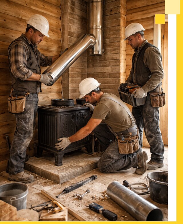 Профессиональный монтаж банных печей и дымоходов в Симферополе