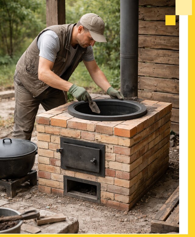 Изготовление и установка печей для казана в Симферополе под ключ