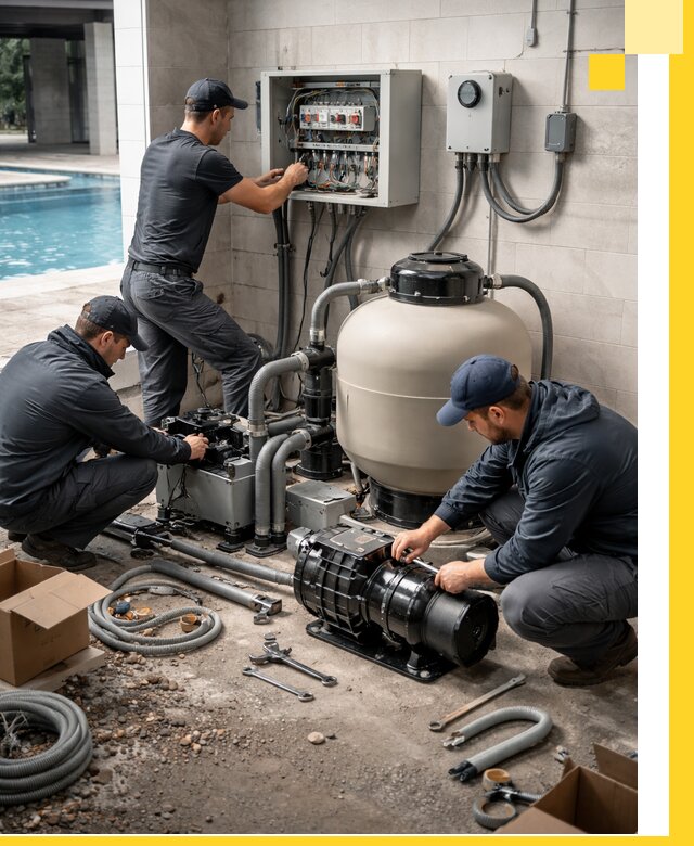 Профессиональный монтаж оборудования для бассейнов в Симферополе