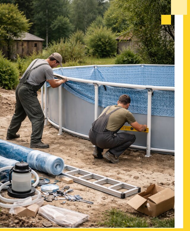 Установка и монтаж каркасных бассейнов в Симферополе под ключ