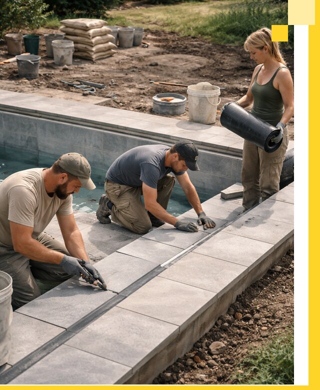 Строительство и монтаж уличных бассейнов под ключ в Симферополе