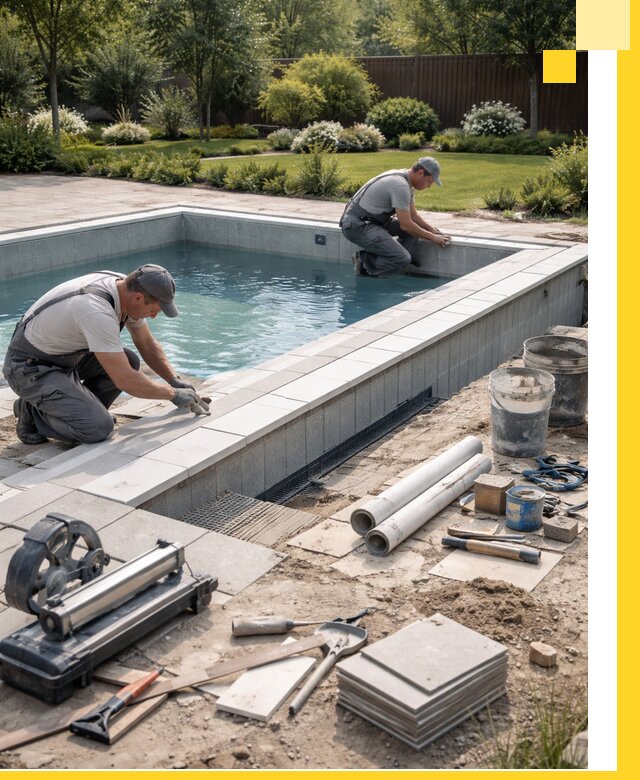 Строительство открытых бассейнов под ключ в Симферополе профессионально