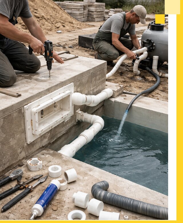 Строительство скиммерных бассейнов под ключ в Симферополе