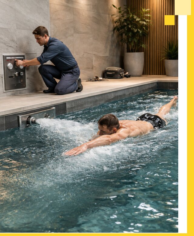 Проектирование и монтаж бассейнов с противотоком в Симферополе