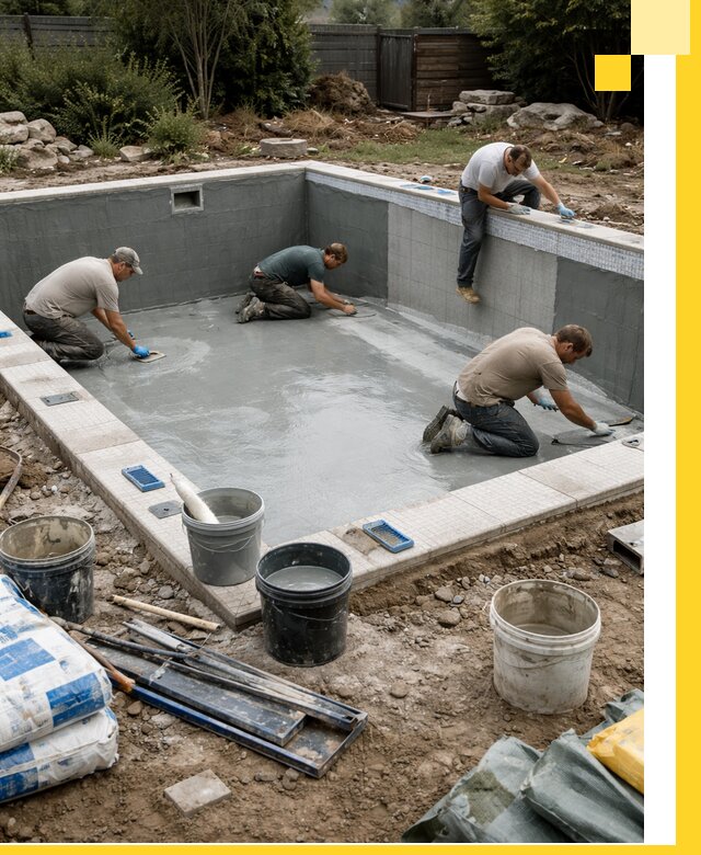 Изготовление и монтаж чаши бассейна под ключ в Симферополе