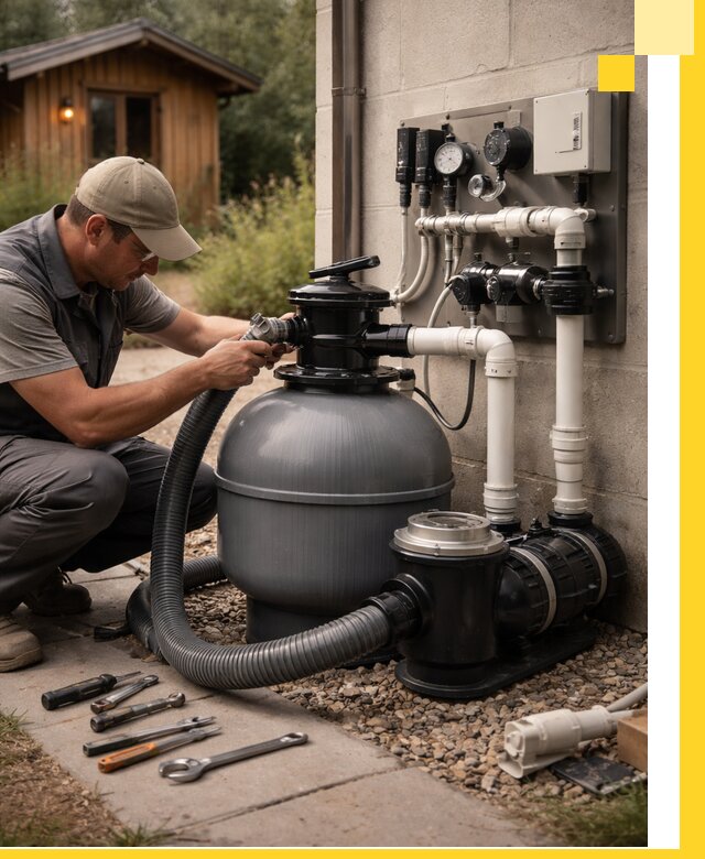 Продажа и монтаж фильтров и насосов для бассейнов в Симферополе