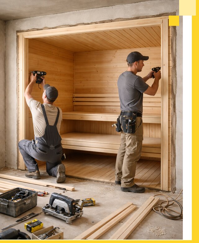 Монтаж саун под ключ в Симферополе — проектирование и установка