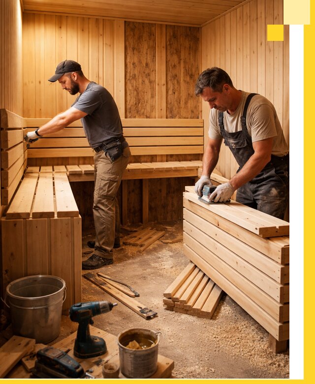 Профессиональный комплексный ремонт саун под ключ в Симферополе