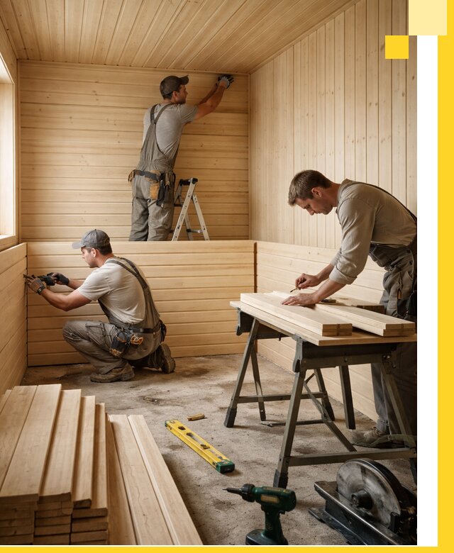 Обшивка саун в Симферополе из натуральной древесины под ключ