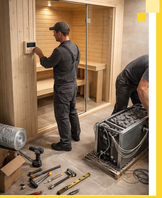 Поставка, установка и монтаж электрических саун в Симферополе