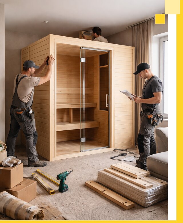 Установка и благоустройство саун в квартире в Симферополе