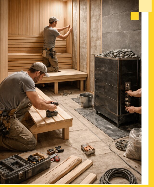 Дизайн и строительство интерьерных саун под ключ в Симферополе