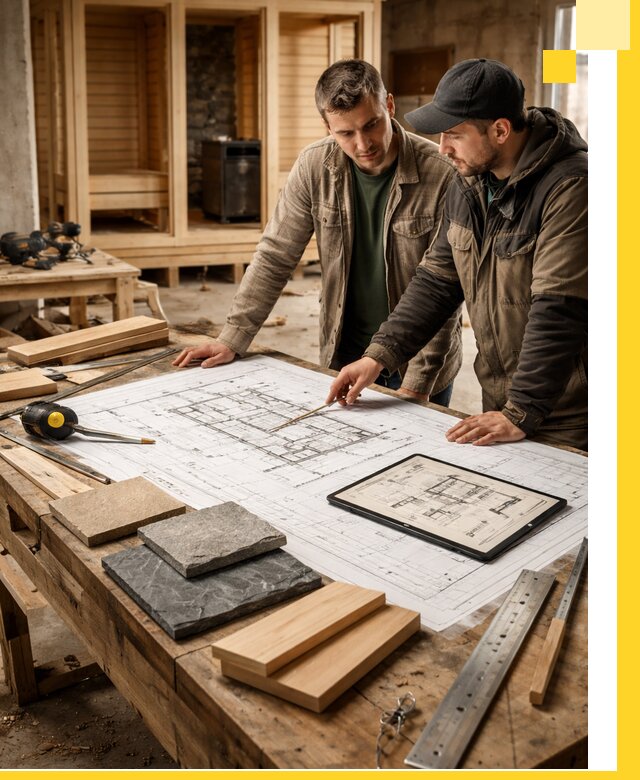 Проекты бань под ключ и планы строительства в Симферополе