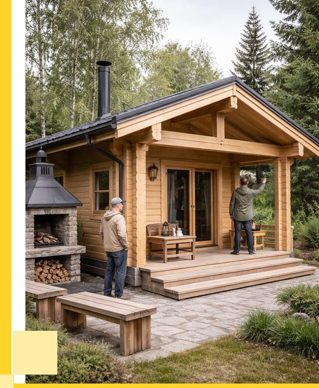 Деревянные бани под ключ в Симферополе от 467415 р. | ЭриданСим