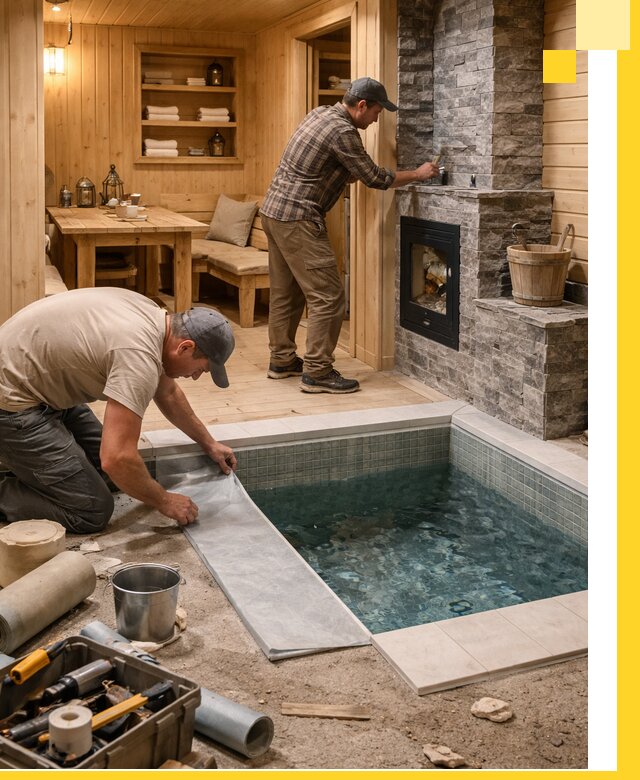 Строительство бань с комнатой отдыха под ключ в Симферополе