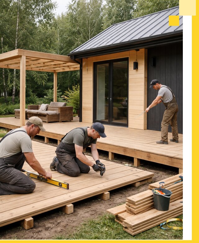 Строительство бань с террасой и бассейном под ключ в Симферополе