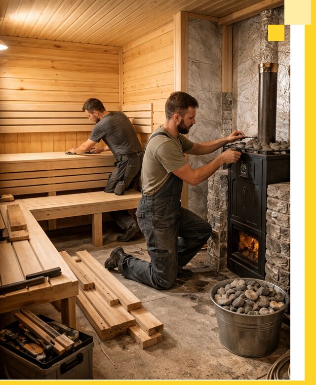 Дизайн и строительство интерьеров бань под ключ в Симферополе