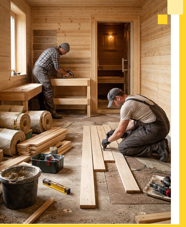 Индивидуальный проект бани с комнатой отдыха под ключ в Симферополе