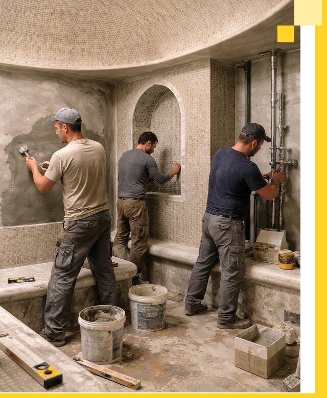 Профессиональный монтаж хамамов под ключ в Симферополе с гарантией