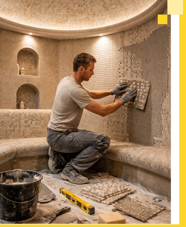 Устройство и монтаж домашнего хамама под ключ в Симферополе