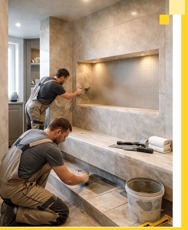 Профессиональное строительство хамама в квартире в Симферополе