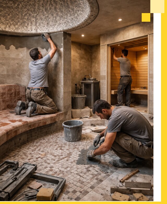 Проект и строительство хамама бани и сауны под ключ в Симферополе