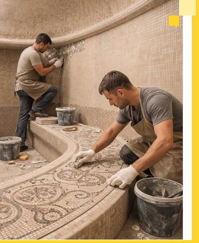 Плитка для хамама в Симферополе, укладка, подбор и поставка