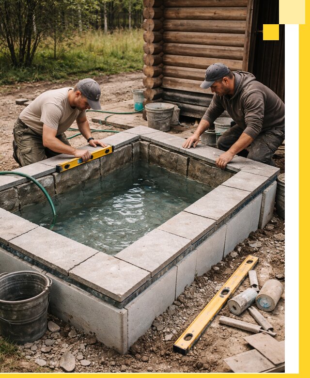 Изготовление и установка холодных купелей под ключ в Симферополе